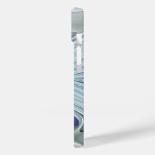 フローラ美しい抽象芸術モダンブルーパステルフラワー Case-Mate iPhoneケース (裏面 / 左)