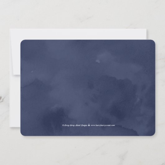 フローラ美しい編集可能カラー結婚式招待状 招待状 (裏面)