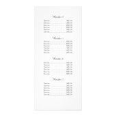 フローラ美しい顔サロン価格表メニュー ラックカード (裏面)