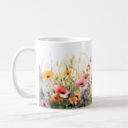 フローラ美しい コーヒーマグカップ (左)