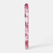 フローラ美しい-バラパターンと名前。 iPhone 16ケース (左側面)