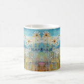 フローラ美しい：水彩洗浄抽象芸術アート モーフィングマグカップ (中央)