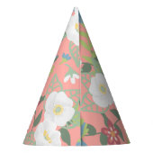 フローラ美しい |白い花 |任意の大事な行事 パーティーハット (裏面)