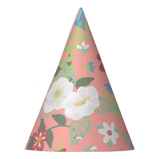 フローラ美しい |白い花 |任意の大事な行事 パーティーハット (左)