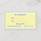 フローラ美容師アポイントメントカード コーリングカード (裏面)