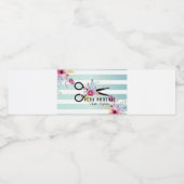 フローラ美容師金ゴールドシザーストライプの ペットボトルラベル (シングルラベル)