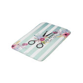 フローラ美容師金ゴールドシザー&美しい ストライプの バスマット (アングル)