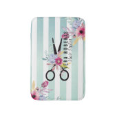 フローラ美容師金ゴールドシザー&美しい ストライプの バスマット (正面縦)