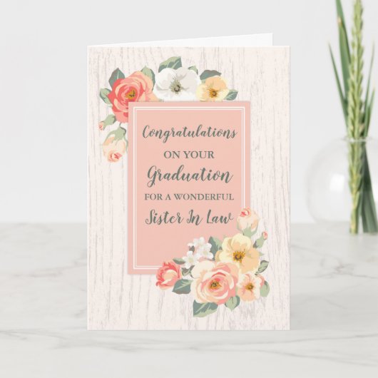 フローラ義姉の卒業 カード (正面)