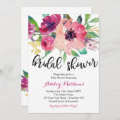 フローラ羽フローラブライダルシャワー招待 招待状 (正面/裏面)