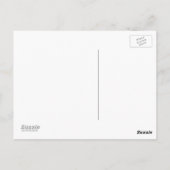 フローラ考えの花モノクロ ポストカード (裏面)