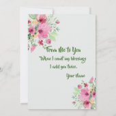 フローラ考えブーケ サンキューカード (裏面)