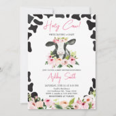 フローラ聖い牛の赤ちゃんシャワー 招待状 (正面)