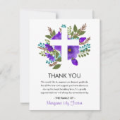 フローラ聖なる十字葬祭写真ありがとう サンキューカード (正面)