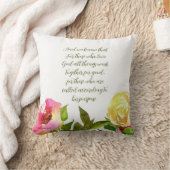 フローラ聖なる書物、 経典ローマ8:28フリースブランケット クッション (ブランケット)