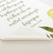 フローラ聖なる書物、 経典ローマ8:28 シェルパブランケット (3/4)