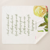 フローラ聖なる書物、 経典ローマ8:28 シェルパブランケット (正面(横))