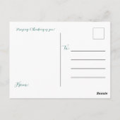 フローラ聖なる書物、 経典1ピーター5:7はがき ポストカード (裏面)