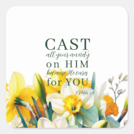 フローラ聖なる書物、 経典1ピーター5:7 スクエアシール