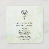 *~*フローラ聖体幾何学ニルヴァナヨガ牡丹 スクエア名刺 (裏面)