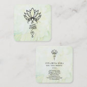 *~*フローラ聖体幾何学ニルヴァナヨガ牡丹 スクエア名刺 (正面/裏面)