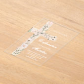 フローラ聖十字架の確認 アクリル招待状 (レイダウン)