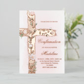 フローラ聖十字架の確認 箔招待状 (立ち正面)