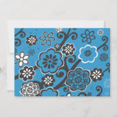 フローラ聖十字洗礼《キリスト教》洗礼式や命名式招待状 招待状 (裏面)