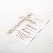 フローラ聖十字洗礼 箔招待状 (回転した状態)