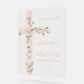 フローラ聖十字第一聖餐式 アクリルサイン (傾斜)