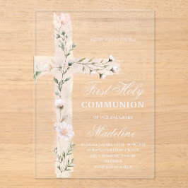 フローラ聖十字第一聖餐式 アクリル招待状