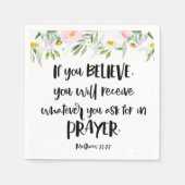 フローラ聖句 スタンダードカクテルナプキン (正面)