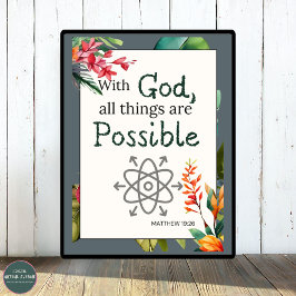 フローラ聖書の聖句と神の全てのもの –  ポスター