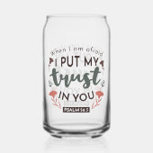 フローラ聖書の聖句アート「私はあなたを信頼する」 ガラス缶 (正面)