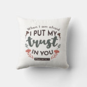 フローラ聖書の聖句アート「私はあなたを信頼する」 クッション (裏面)