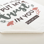 フローラ聖書の聖句アート「私はあなたを信頼する」 シェルパブランケット (3/4)