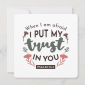 フローラ聖書の聖句アート「私はあなたを信頼する」 シーズンカード (正面)