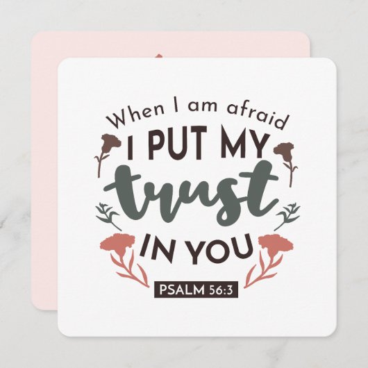 フローラ聖書の聖句アート「私はあなたを信頼する」 シーズンカード (正面/裏面)