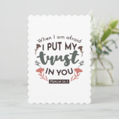 フローラ聖書の聖句アート「私はあなたを信頼する」 シーズンカード (スタンド正面)