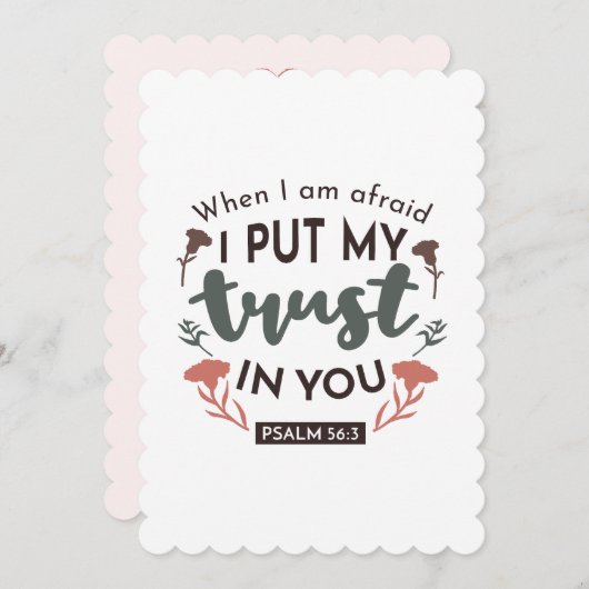フローラ聖書の聖句アート「私はあなたを信頼する」 シーズンカード (正面/裏面)
