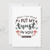 フローラ聖書の聖句アート「私はあなたを信頼する」 シーズンカード (正面)