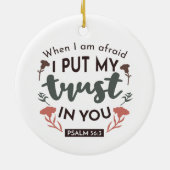 フローラ聖書の聖句アート「私はあなたを信頼する」 セラミックオーナメント (裏面)