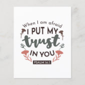 フローラ聖書の聖句アート「私はあなたを信頼する」 チラシ (正面)