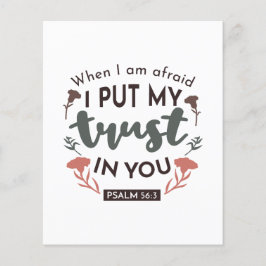 フローラ聖書の聖句アート「私はあなたを信頼する」 チラシ