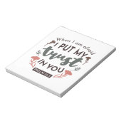 フローラ聖書の聖句アート「私はあなたを信頼する」 ノートパッド (回転)