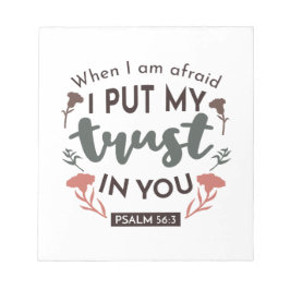 フローラ聖書の聖句アート「私はあなたを信頼する」 ノートパッド
