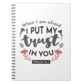 フローラ聖書の聖句アート「私はあなたを信頼する」 ノートブック (正面)