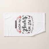 フローラ聖書の聖句アート「私はあなたを信頼する」 バスタオルセット (ハンドタオル)