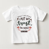 フローラ聖書の聖句アート「私はあなたを信頼する」 ベビーTシャツ (正面)