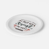 フローラ聖書の聖句アート「私はあなたを信頼する」 ペーパープレート (アングル)